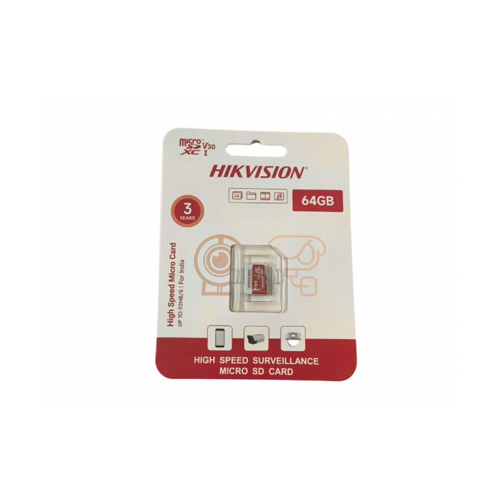 HIKVISION 64GB MICRO SD MEMORY CARD V30