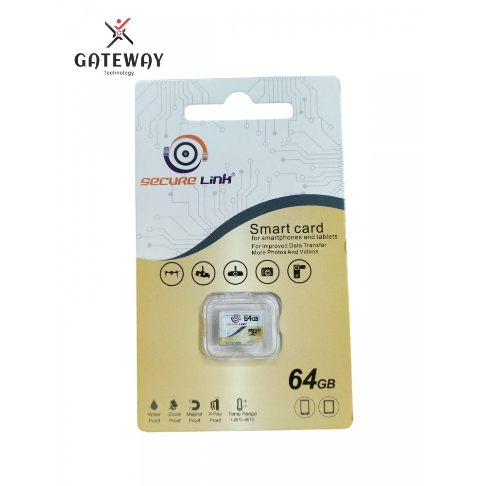 SECURELINK 64GB MICRO SD MEMORY CARD