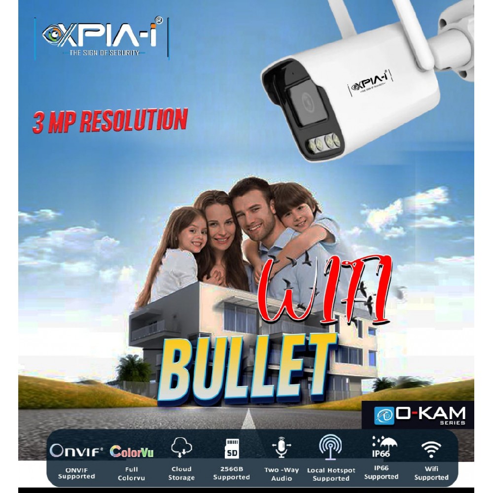 XPIA 3MP WIFI COLORVU DOME CAMERA XP-WP3C30-WIFI-OKAM-BULLET
