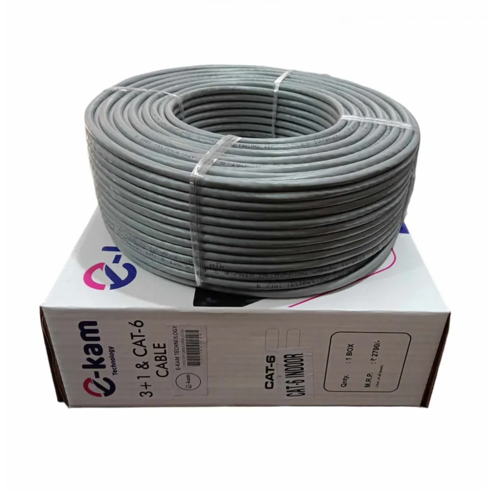 E-KAM CAT6 LAN CABLE 100M 