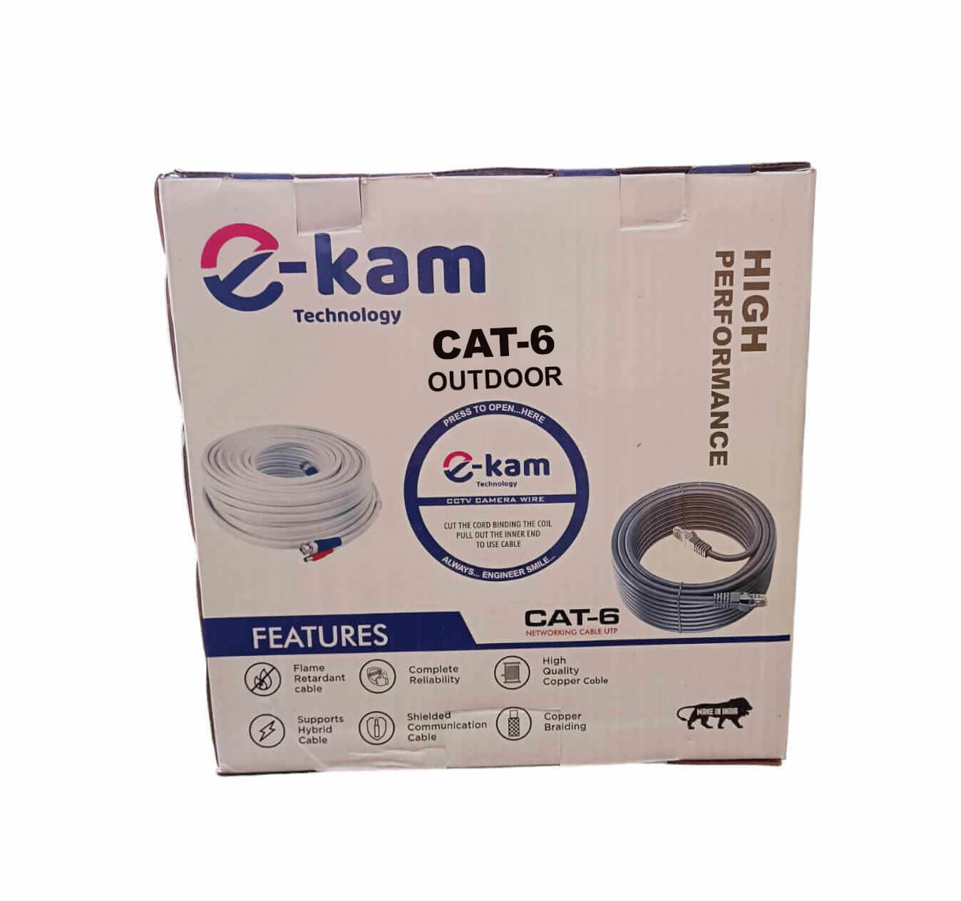 E-KAM CAT6 LAN CABLE 100M OUTDOOR