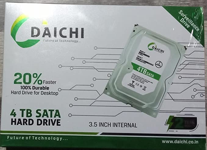 DAICHI 4TB SURVEILLANCE HARD DISK DRIVE