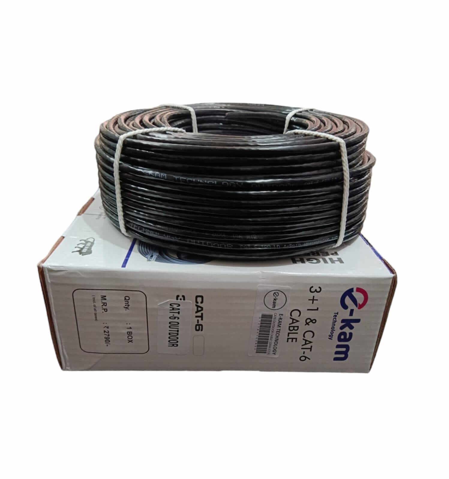 E-KAM CAT6 LAN CABLE 100M OUTDOOR