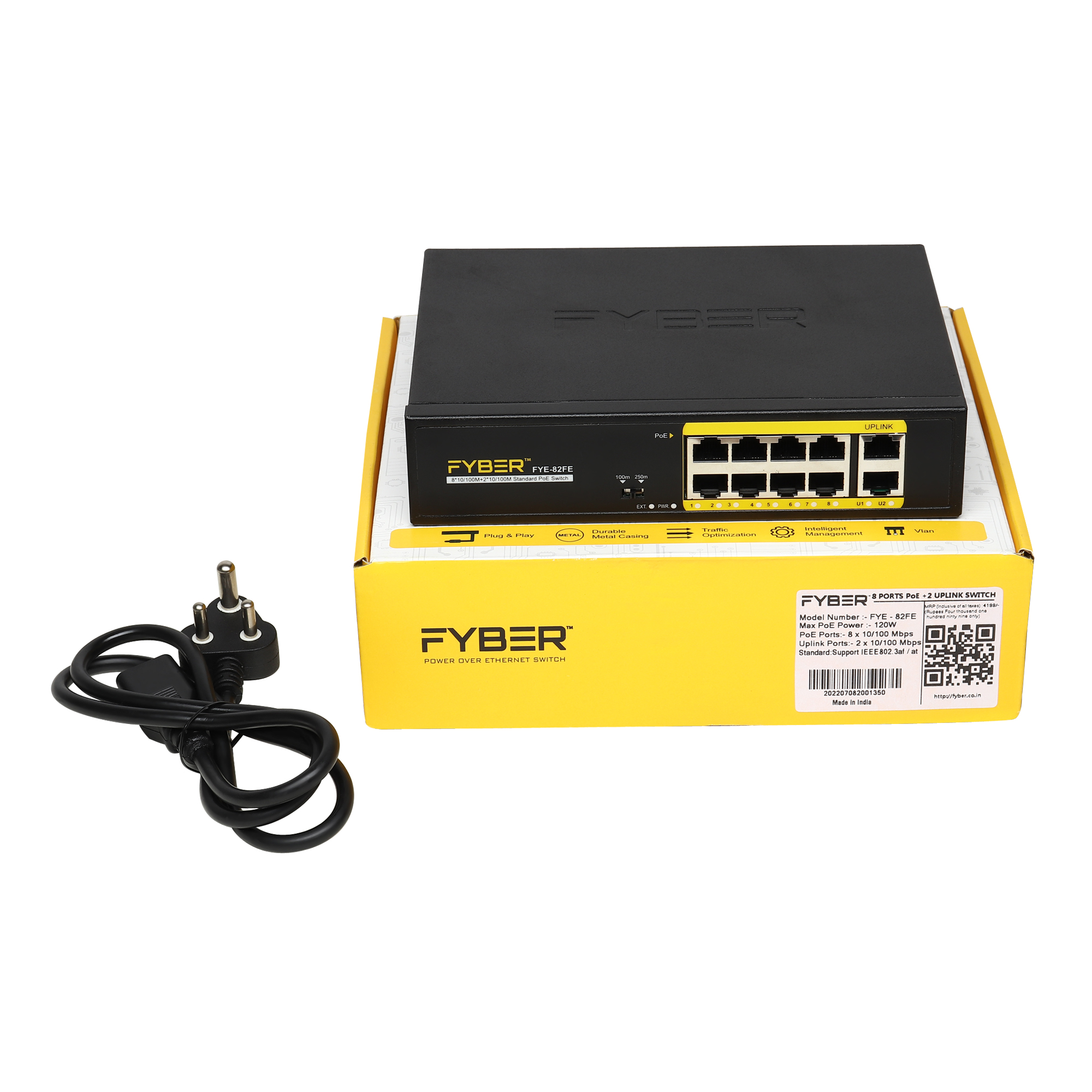 FYBER POE SWITCH 8+2 PORT FYA-82FE