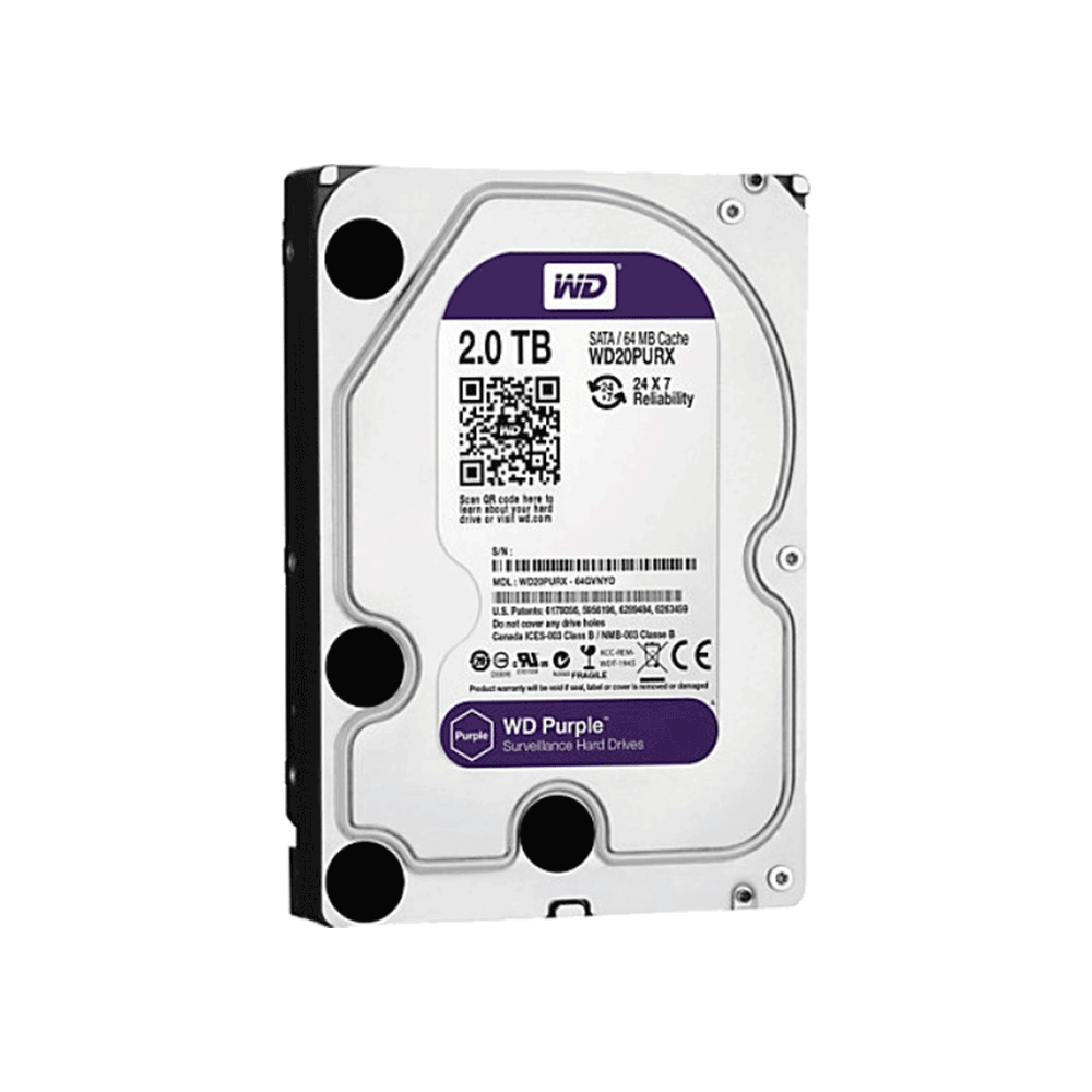 WD PURPLE 2TB SURVEILLANCE HARD DRIVE (WD20PURZ)