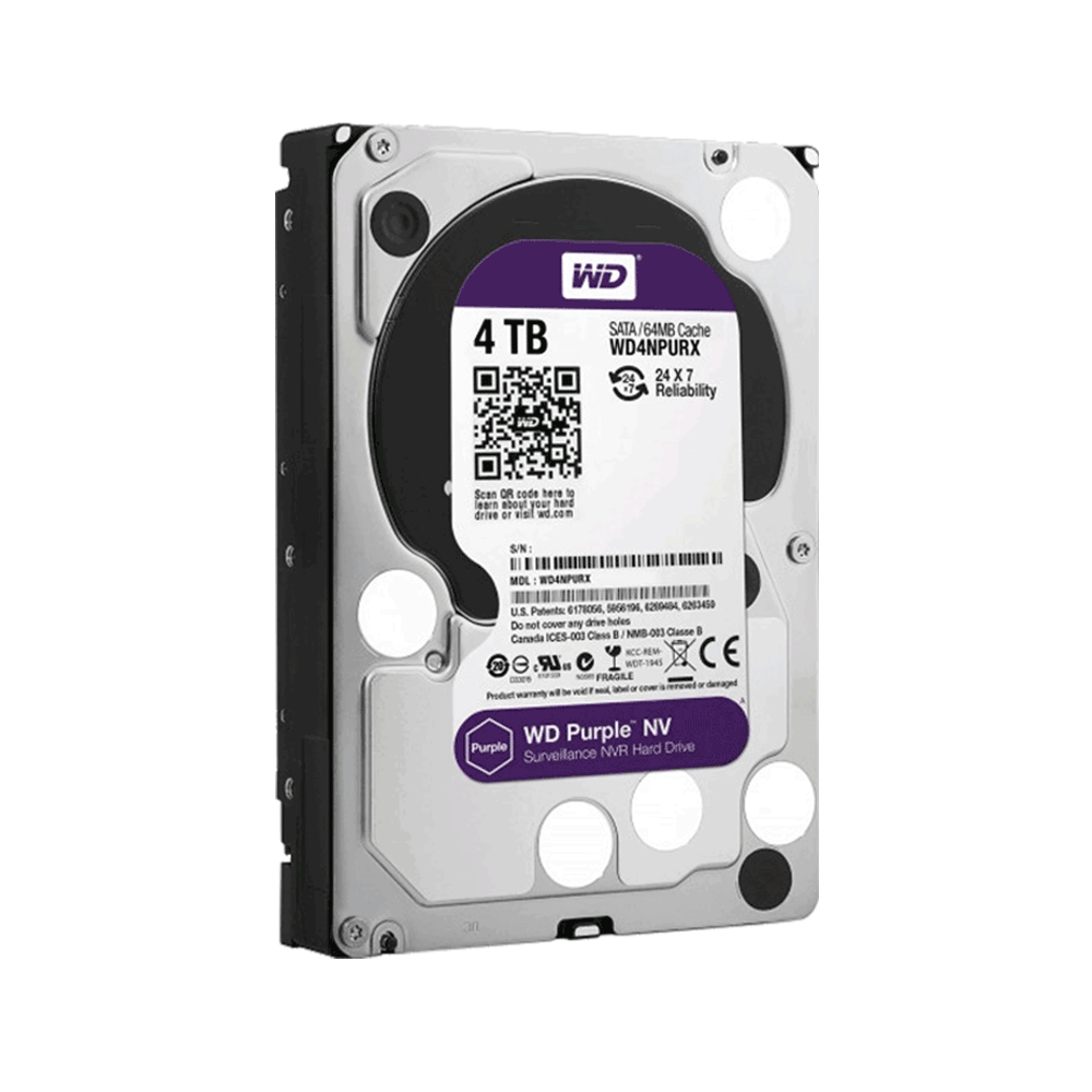 WD PURPLE 4TB SURVEILLANCE HARD DRIVE (WD40PURZ)