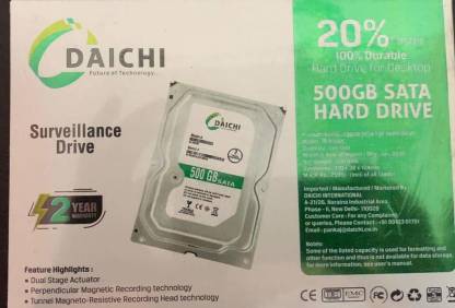 DAICHI 500GB SURVEILLANCE HARD DISK DRIVE