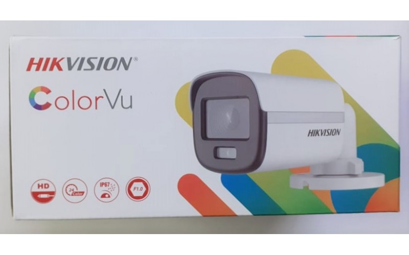 HIKVISION 2MP BULLET COLORVU CAMERA WITH MIC DS-2CE10DF0T-PFS