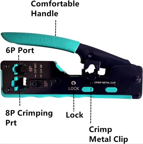 CRIMPING TOOL FOR PASS THRU MODULAR